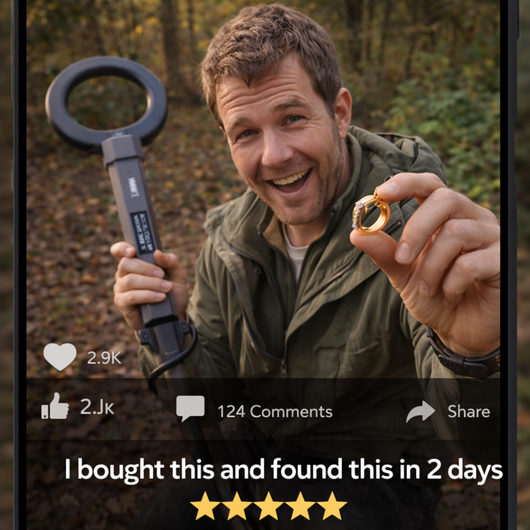 Metal Detector -  Detect Hidden Metal in Seconds, fully waterproof 360° Search