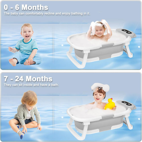 Foldable Baby Bathtub with Non-Slip Support
