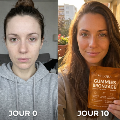 Velora™ Le bronzage que votre peau mérite, sans jamais l'abîmer
