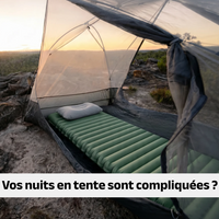 Velora Bivouac™ | Le matelas de camping qui transforme vos nuits en tente en vraies nuits de sommeil