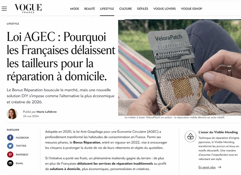 🇫🇷 Loi AGEC & Bonus Réparation : 5 Vérités que le Gouvernement ne vous dit pas (et comment VeloraPatch vous fait économiser gros !)