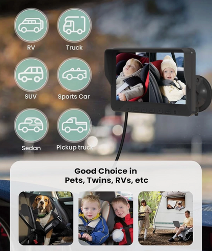 BabyCare™ LiveView Baby Car Monitor - Full Control in the Front. Total Peace in the Back