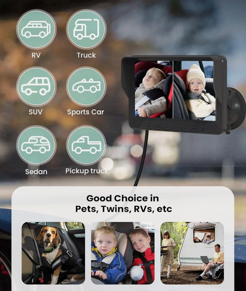 Evelis BabyCare™ LiveView Baby Car Monitor