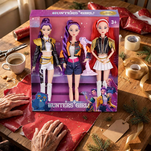 Coffret de Poupées Chantantes 2026 | 1 Boîte (3 Poupées) qui Chantent Golden