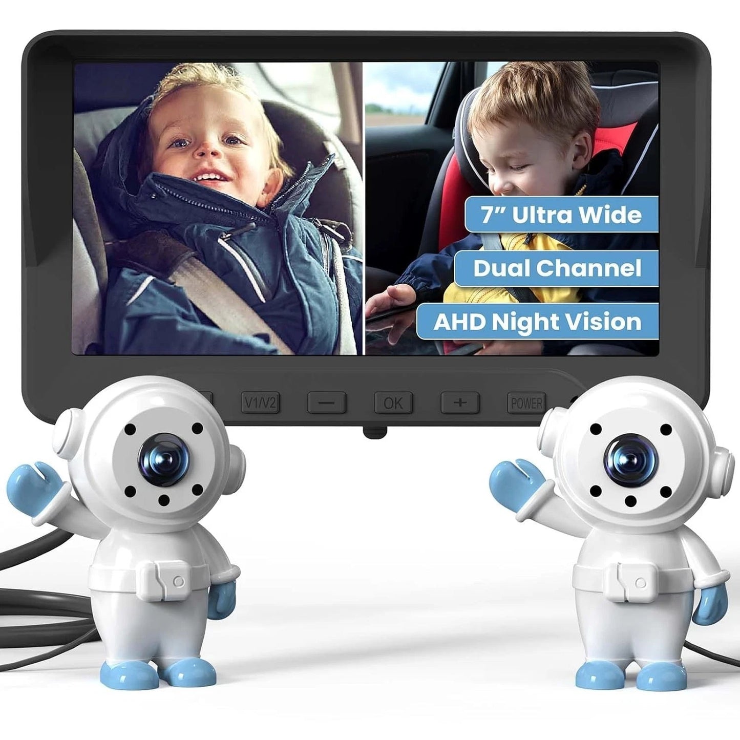 BabyCare™ LiveView Baby Car Monitor - Full Control in the Front. Total Peace in the Back