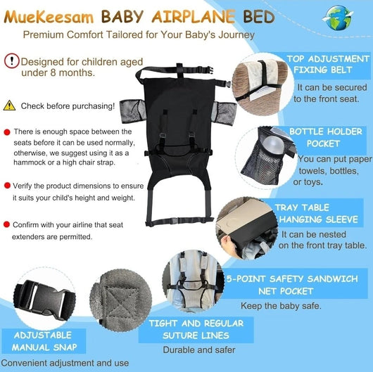 Velora™ Airplane Bed The Baby Flight Hammock That Gives You Both Hands Back