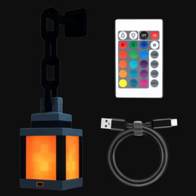 Torche Pixel, veilleuse Minecraft rechargeable