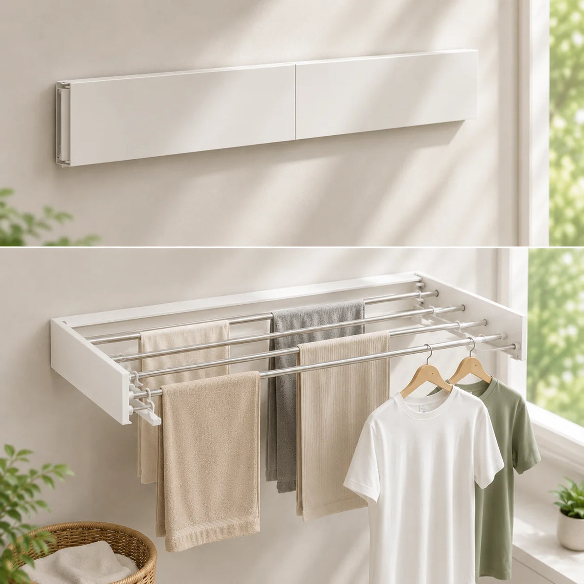 Le linge sèche.